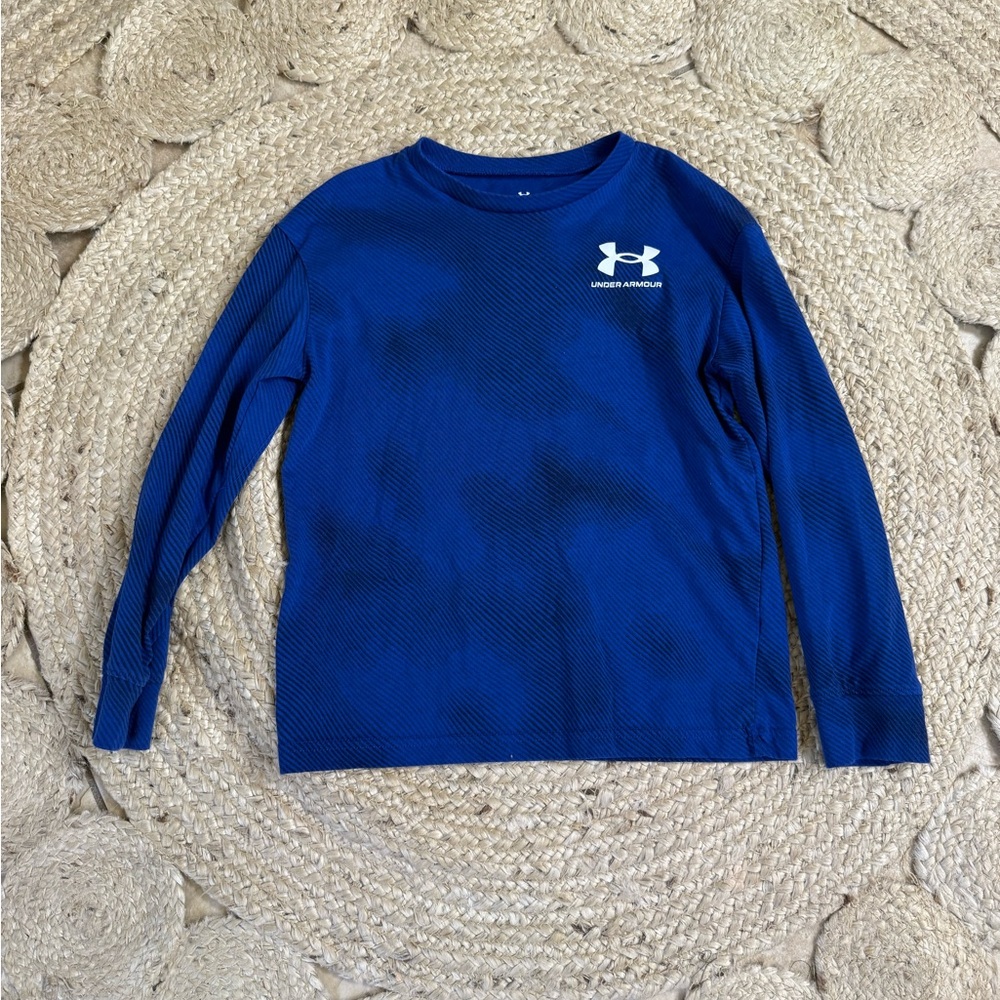Under Armour Royal Blue Athletic Top- youth small- excellent condition!